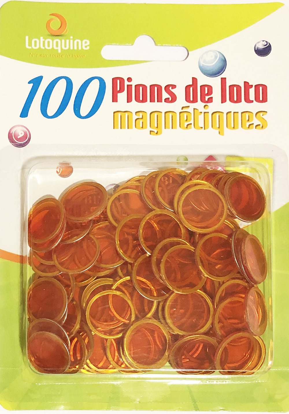 Grande boîte magnétique avec 100 pions de loto