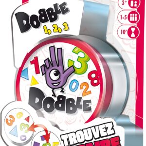 Dobble 123 - Jeu de société - Chiffres et Formes sur cartes